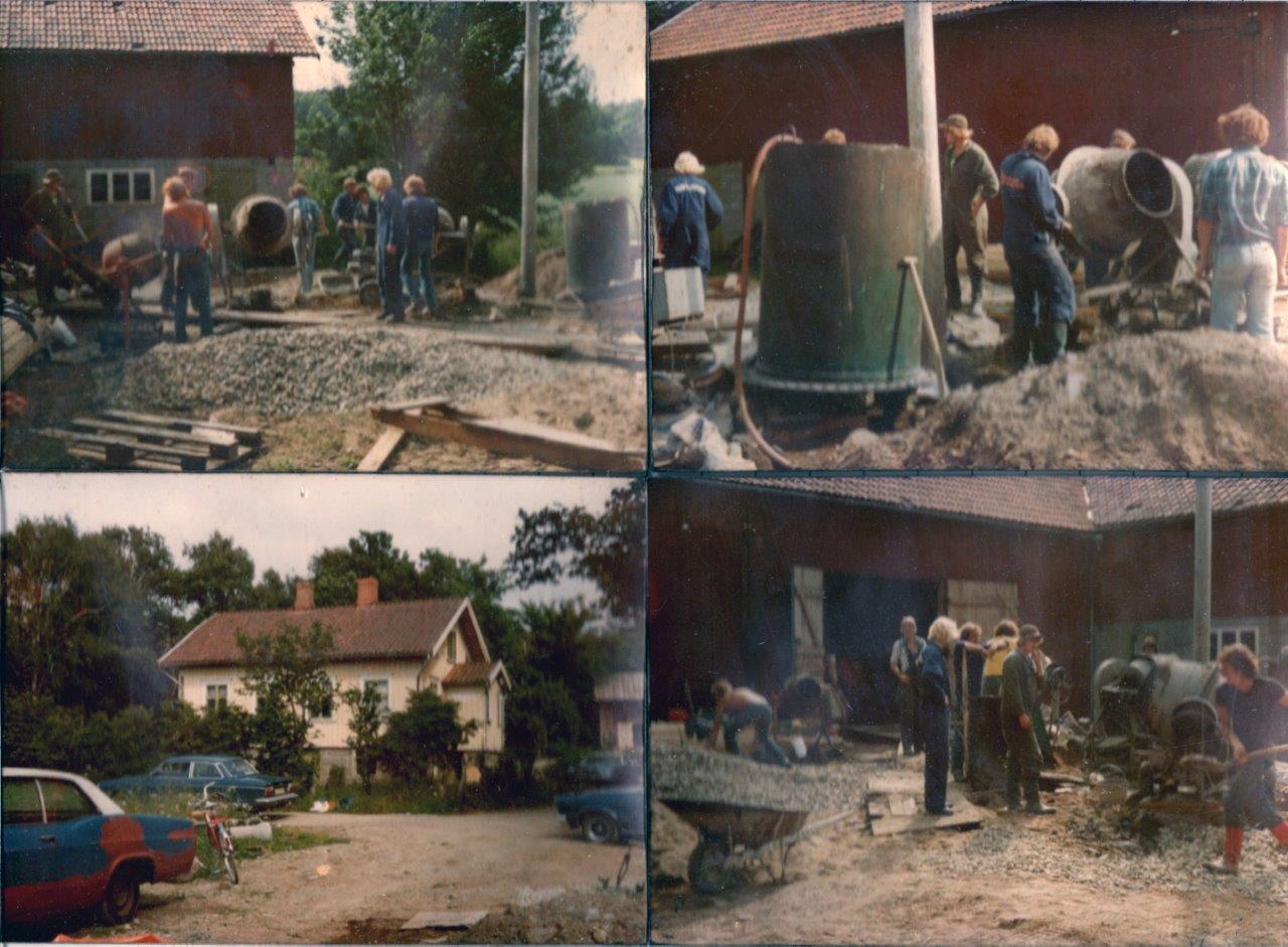 Collage med fyra gamla bilder från Hamburgsunds motorklubb