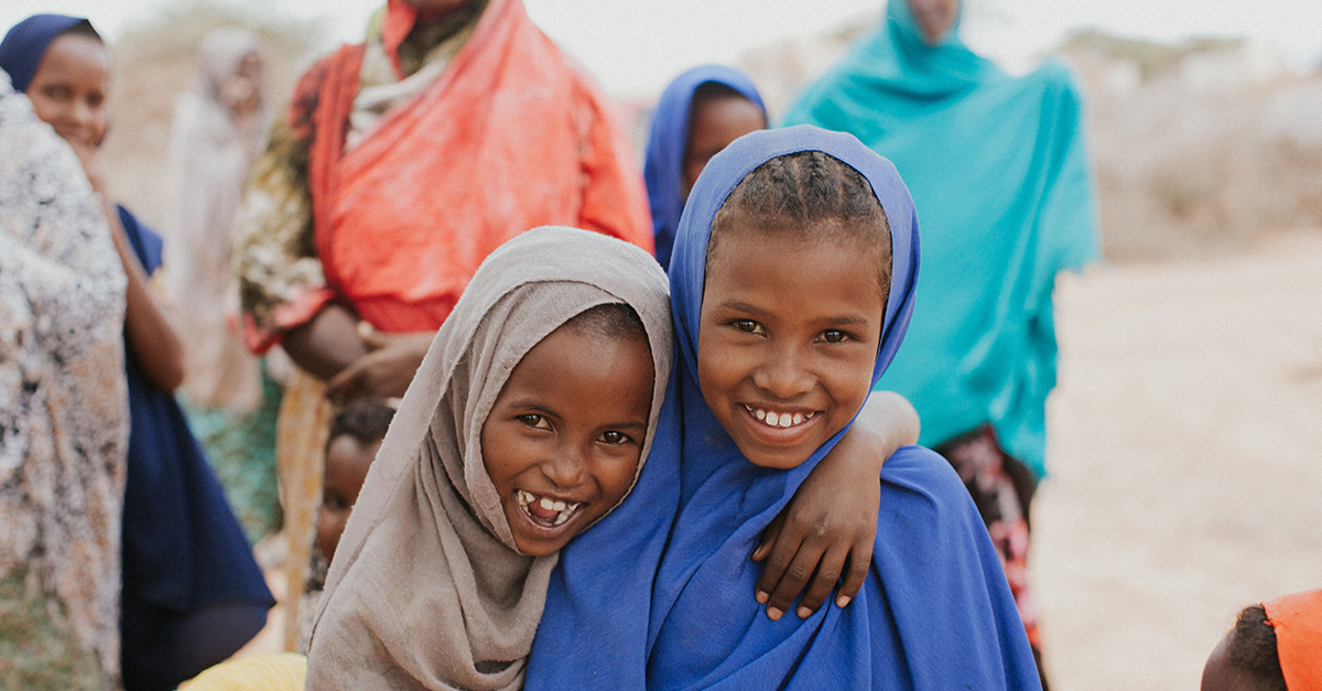 Barn på Somalias landsbygd.
